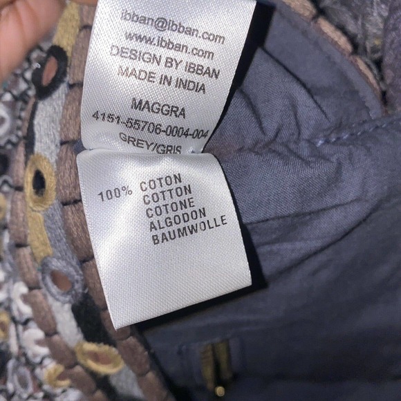 ibBan Anthropology Handmade Boho Beaded Fringe Crossbody Bag Gray - Picture 6 of 11